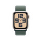 Apple Watch SE LTE 40mm starlight Alu Case + green loop