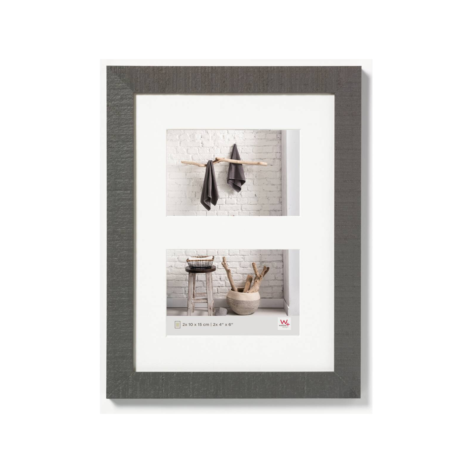Bilderrahmen Home 2x10x15cm Holz grau