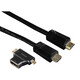Hama 74242 High Speed HDMI-Kabel Ethernet 1,5m + 2 HDMI Ada