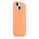 Apple iPhone 15 Silikon Case mit MagSafe orange sorbet