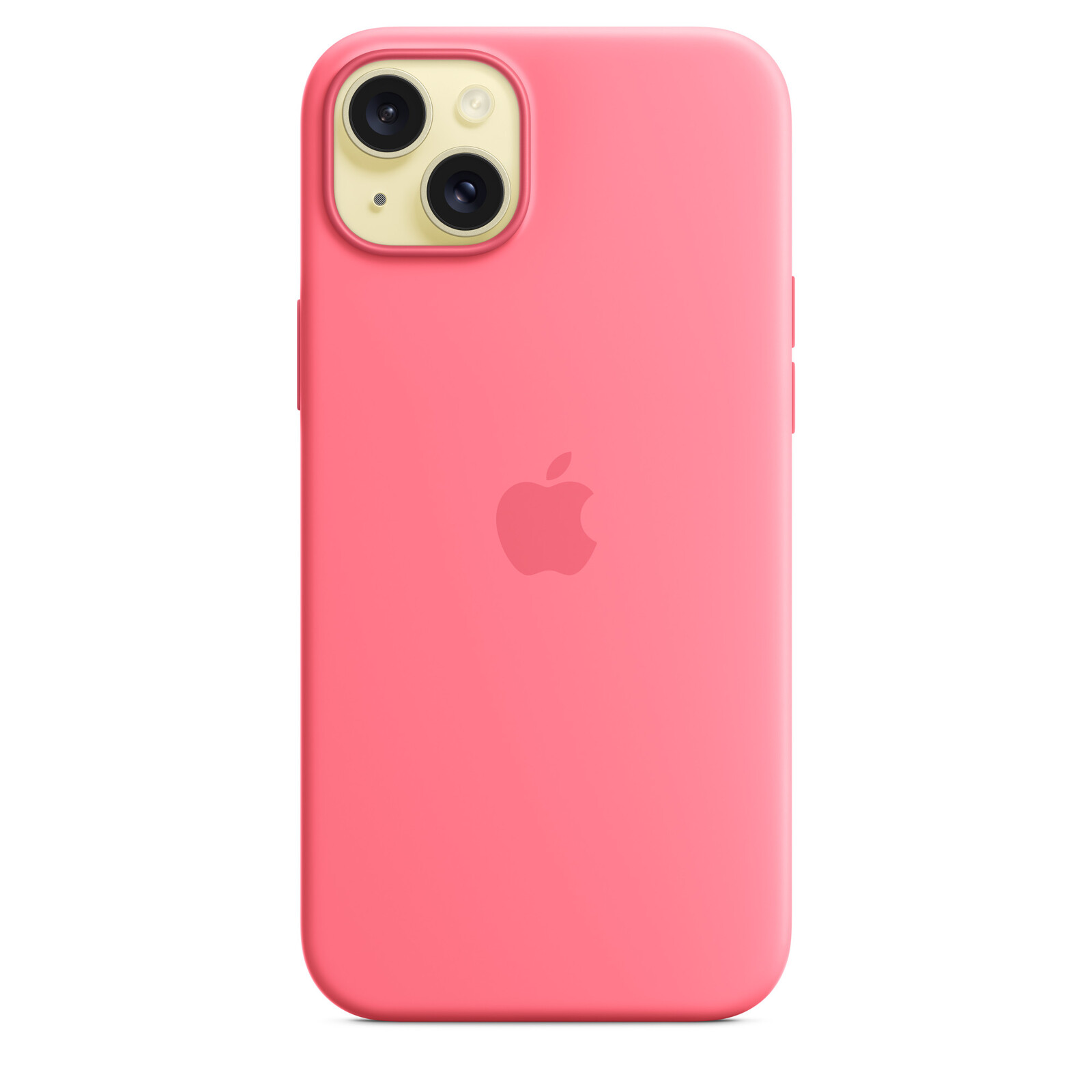 Apple iPhone 15 Plus Silikon Case mit MagSafe pink
