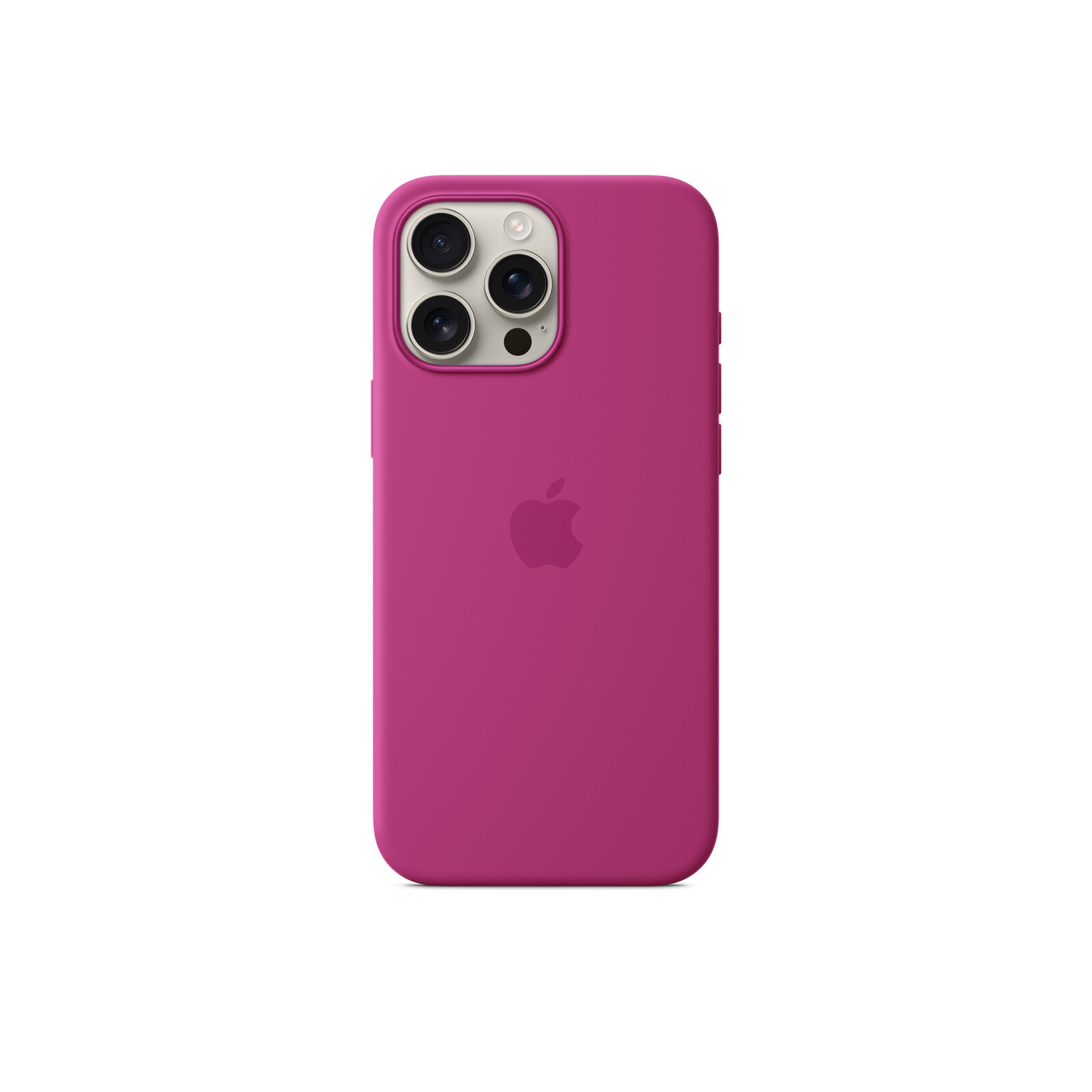 Apple iPhone 16 Pro Max Silikon Case mit Magsafe fuchsia