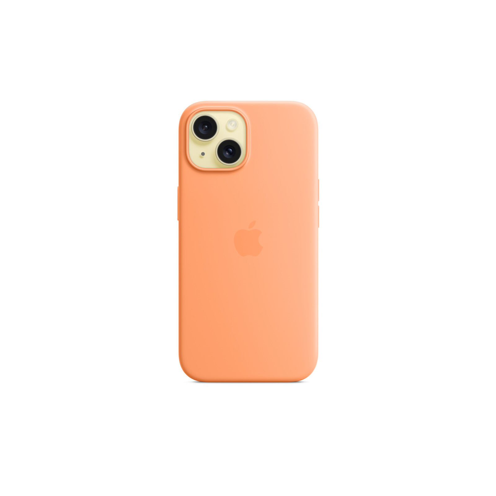 Apple iPhone 15 Silikon Case mit MagSafe orange sorbet