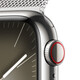 Apple Watch S9 GPS+Cellular Edelstahl 41mm Milanaise silber