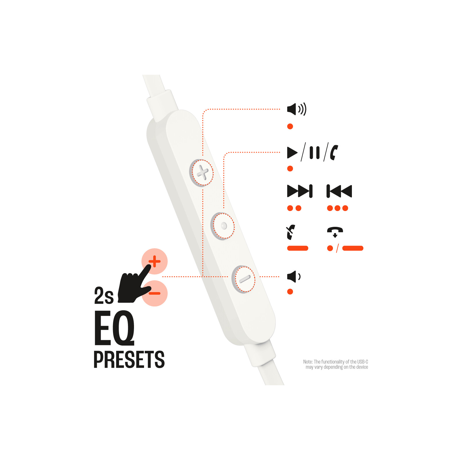 JBL Tune 305C kabelgebundener USB-C In-Ear Kopfhörer schwarz