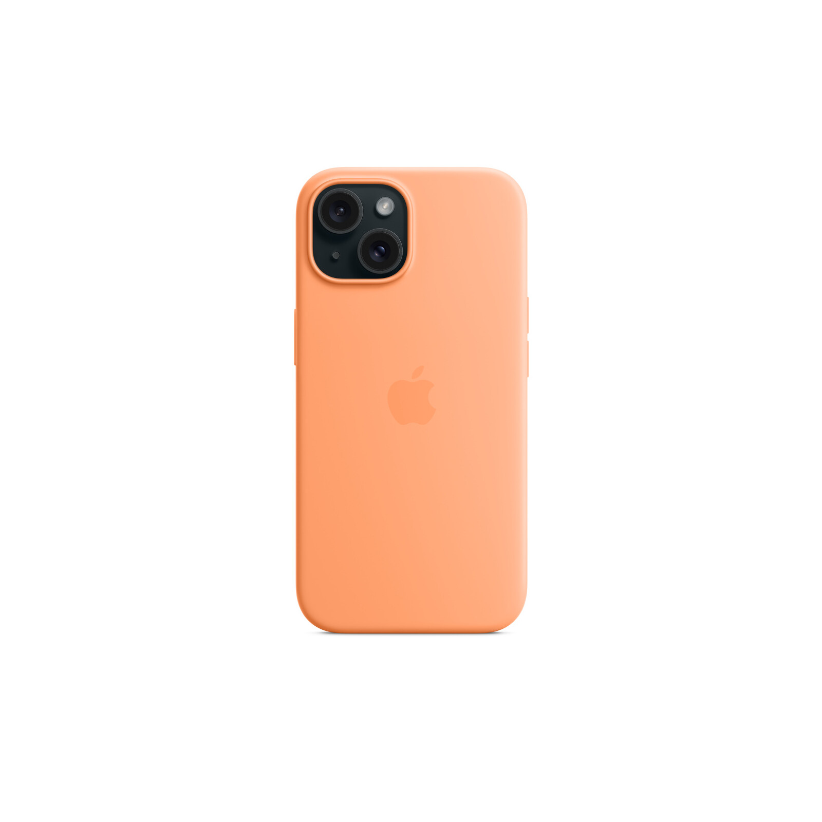 Apple iPhone 15 Silikon Case mit MagSafe orange sorbet