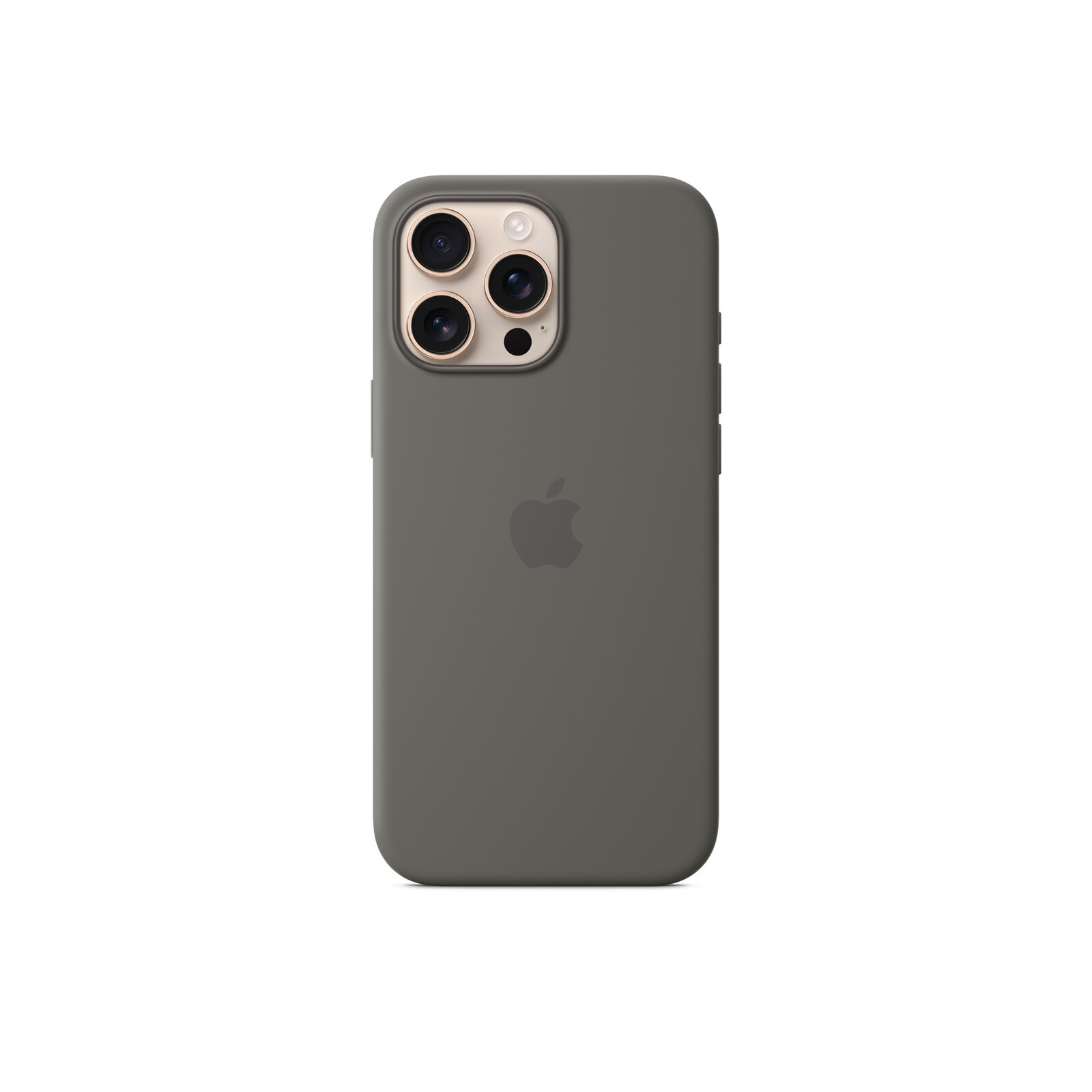 Apple iPhone 16 Pro Max Silikon Case mit Magsafe stone gray