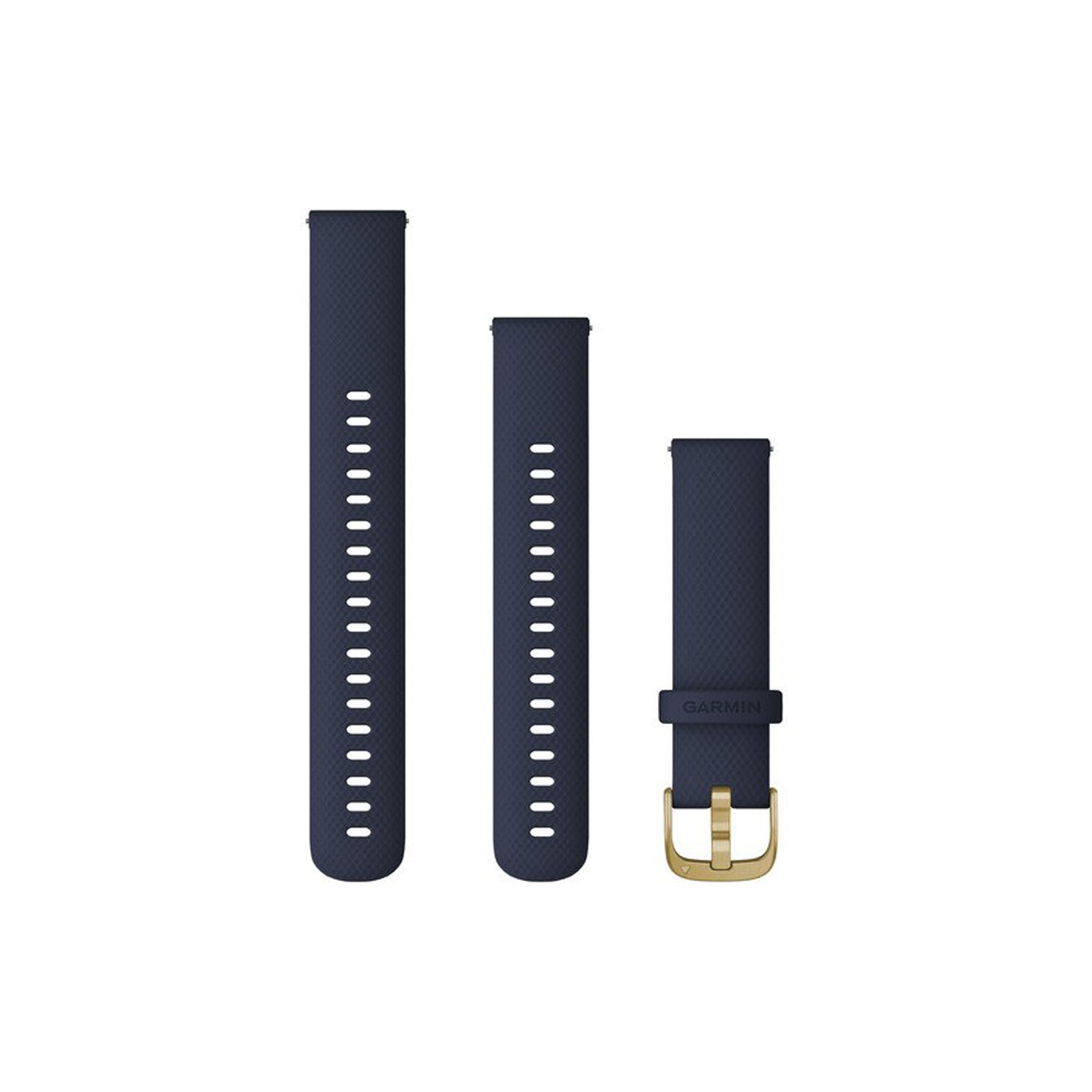 Garmin Band 18mm Silikon marineblau weißgold