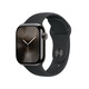 Apple Watch S10 LTE 42mm slate titanium Case+black Band M/L