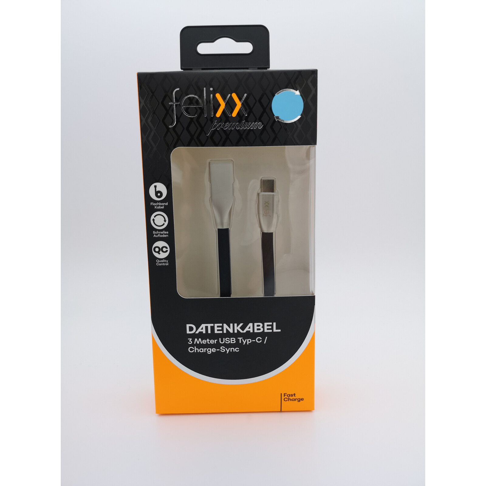 Felixx Data USB-C 3 Meter Flachband 