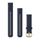 Garmin Band 18mm Silikon marineblau weißgold