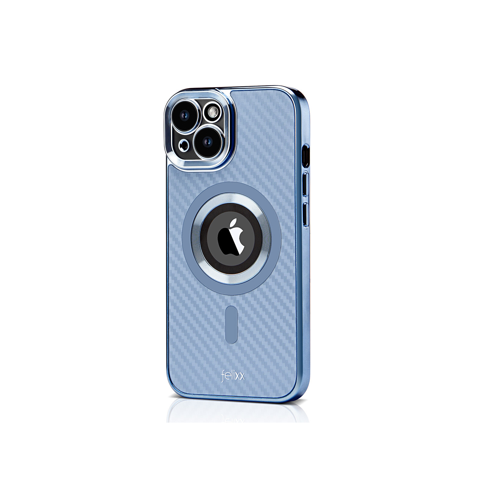 Felixx Back Carbon App iPhone 15 light blue
