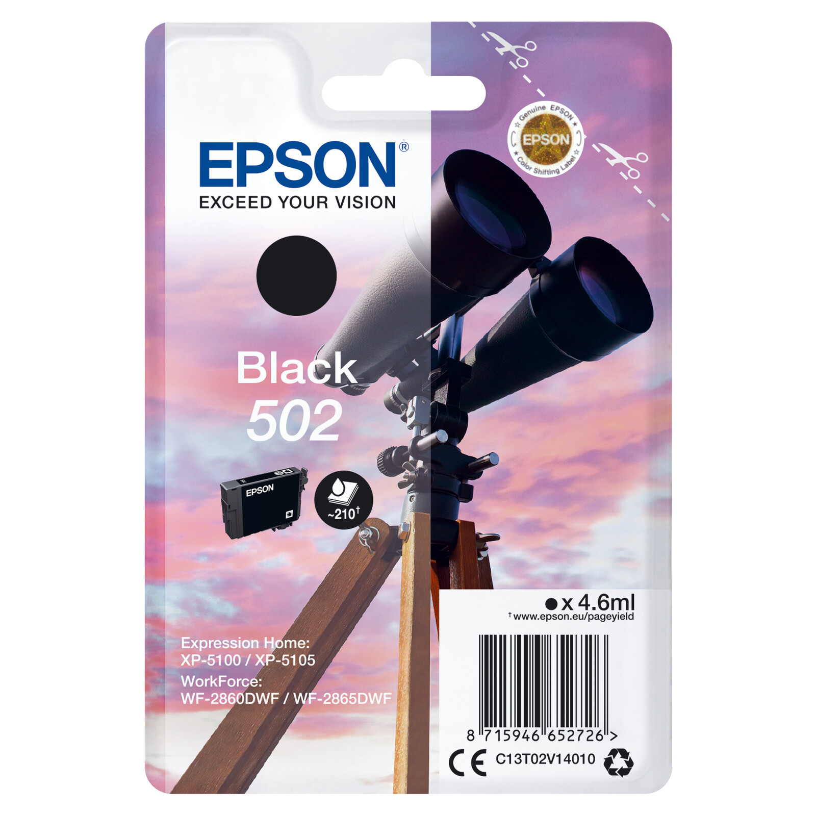 Epson 502 Tinte black 4,6ml