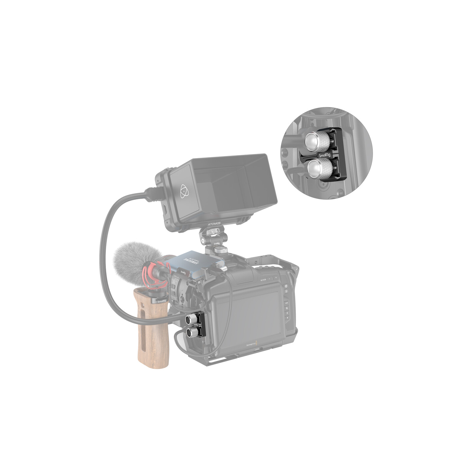 SmallRig HDMI- und USB-C-Kabelklemme für BMPCC 6K 