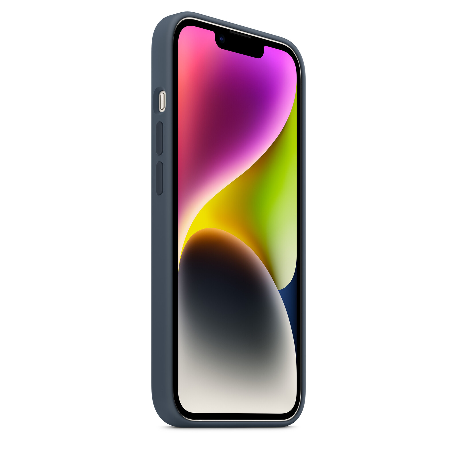 Apple iPhone 14 Silikon Case mit MagSafe sturmblau