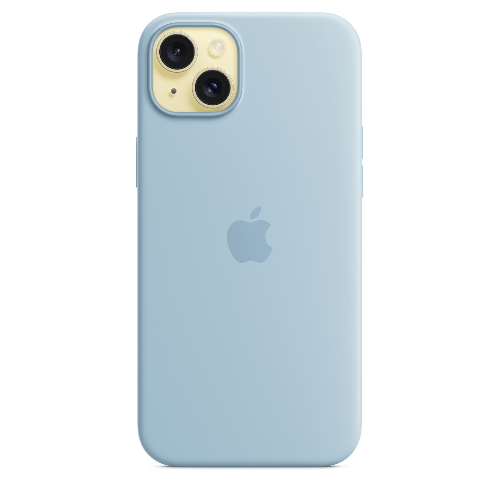 Apple iPhone 15 Plus Silikon Case mit MagSafe hellblau