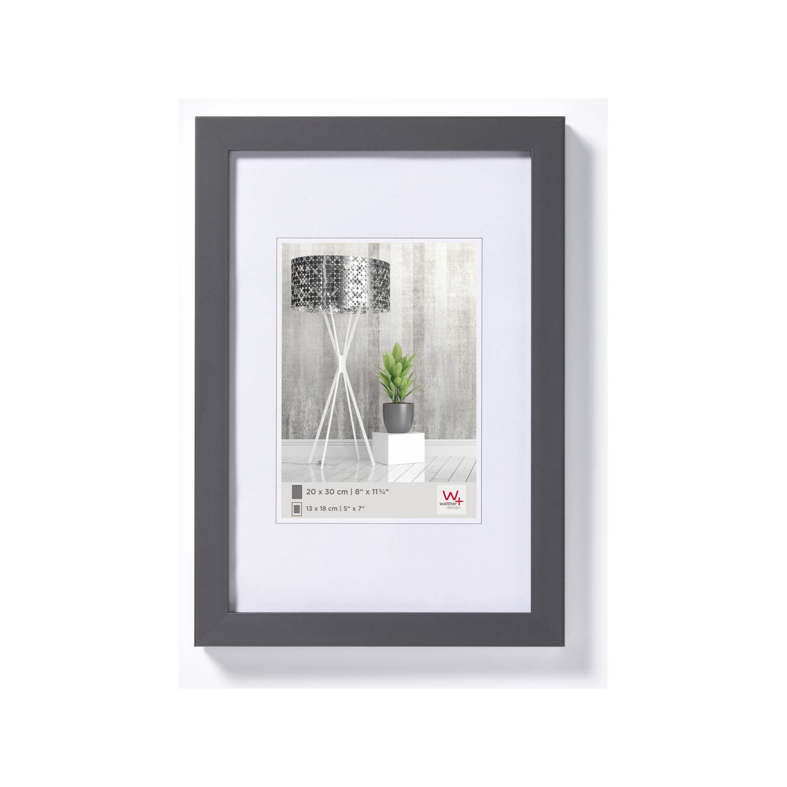 Bilderrahmen Ambience 13x18cm Holz anthrazit/weiß