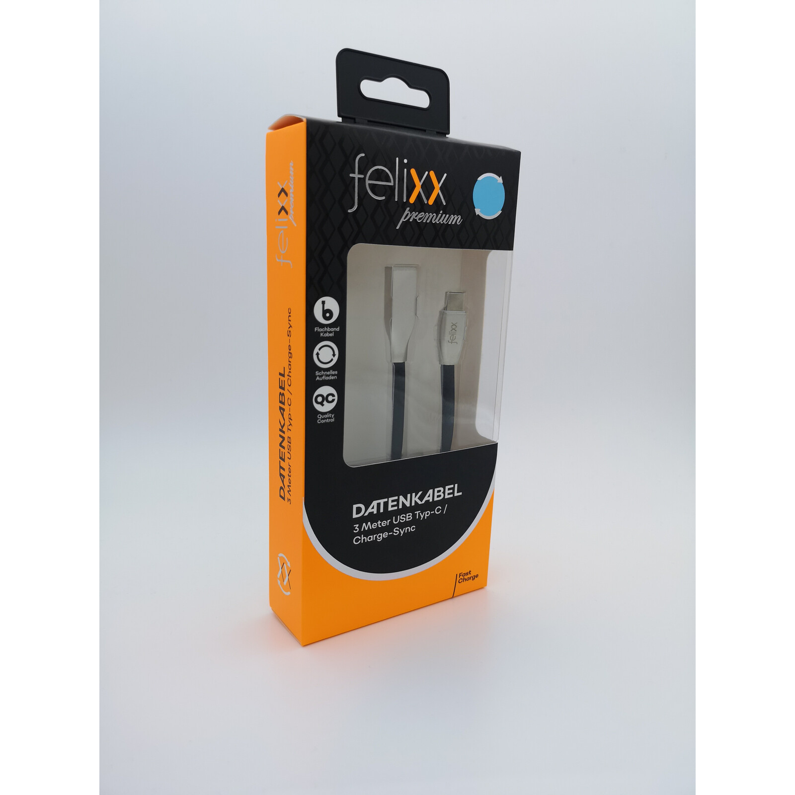 Felixx Data USB-C 3 Meter Flachband 