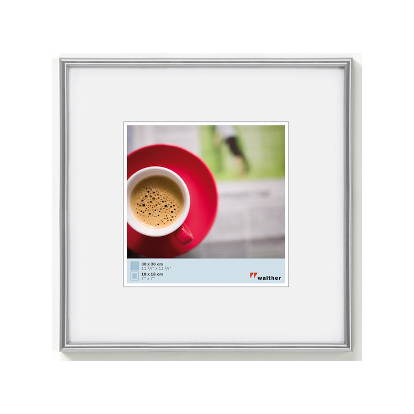 Rahmen Galeria 30x30 Kunststoff silber