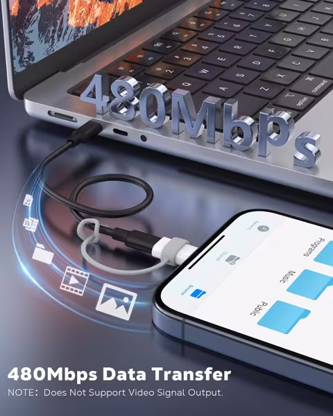 felixx Lade- Adapter USB Typ-C Buchse zu Lightning Stecker