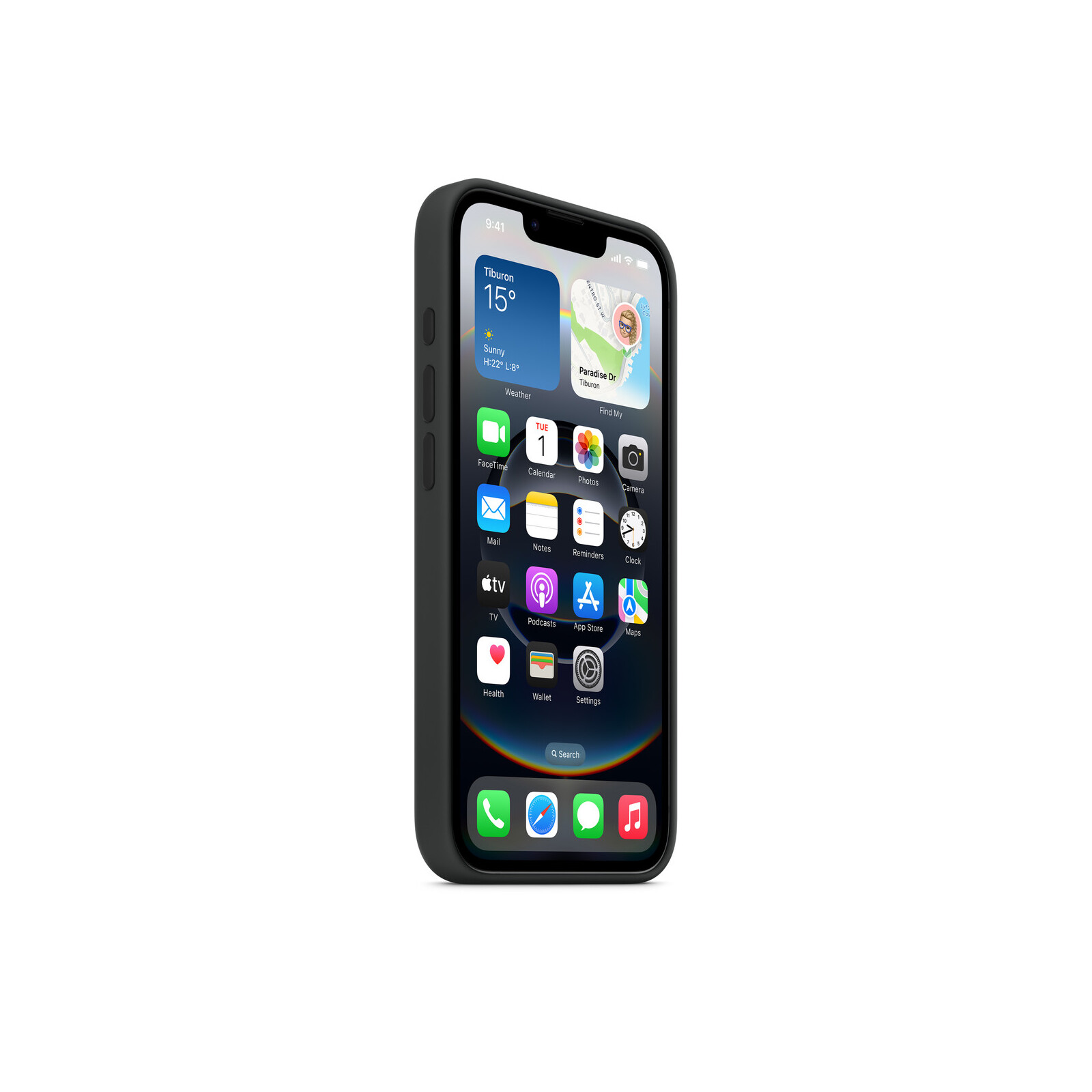 Apple iPhone 16e Silikon Case schwarz