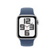 Apple Watch SE LTE 40mm silver Alu Case + denim Band S/M