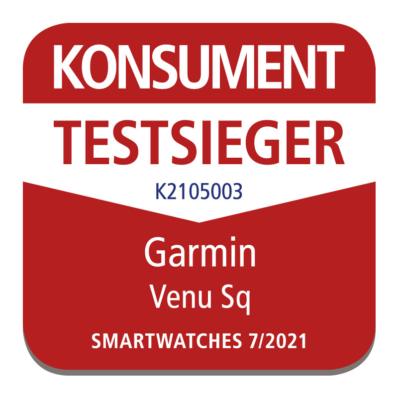 Konsument Testsieger Garmin Venu SQ 
Smartwatches 07/2021