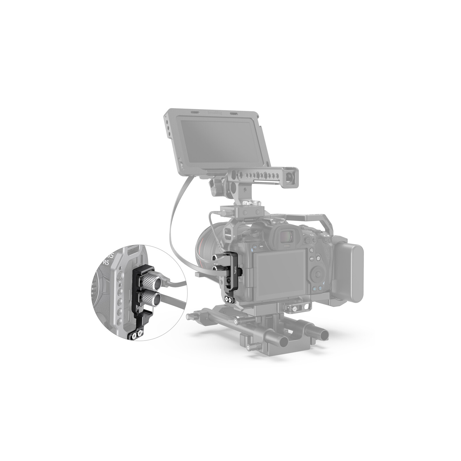 SmallRig HDMI- und USB-C-Kabelklemme für EOS R5/R6/R5C Cage