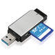 Hama 123900 USB 3.0 Kartenleser SD/microSD silber
