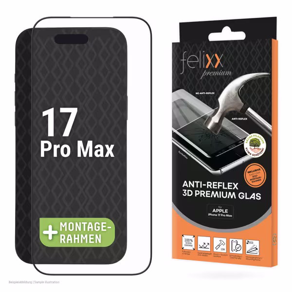 Felixx Glas ENTSPIEGELT Apple iPhone 17 Pro Max