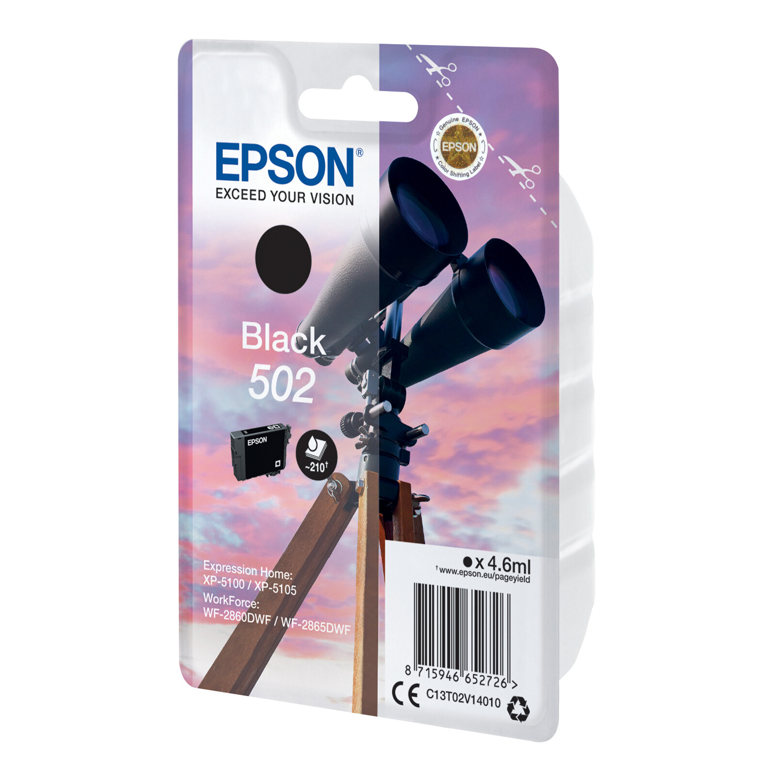 Epson 502 Tinte black 4,6ml