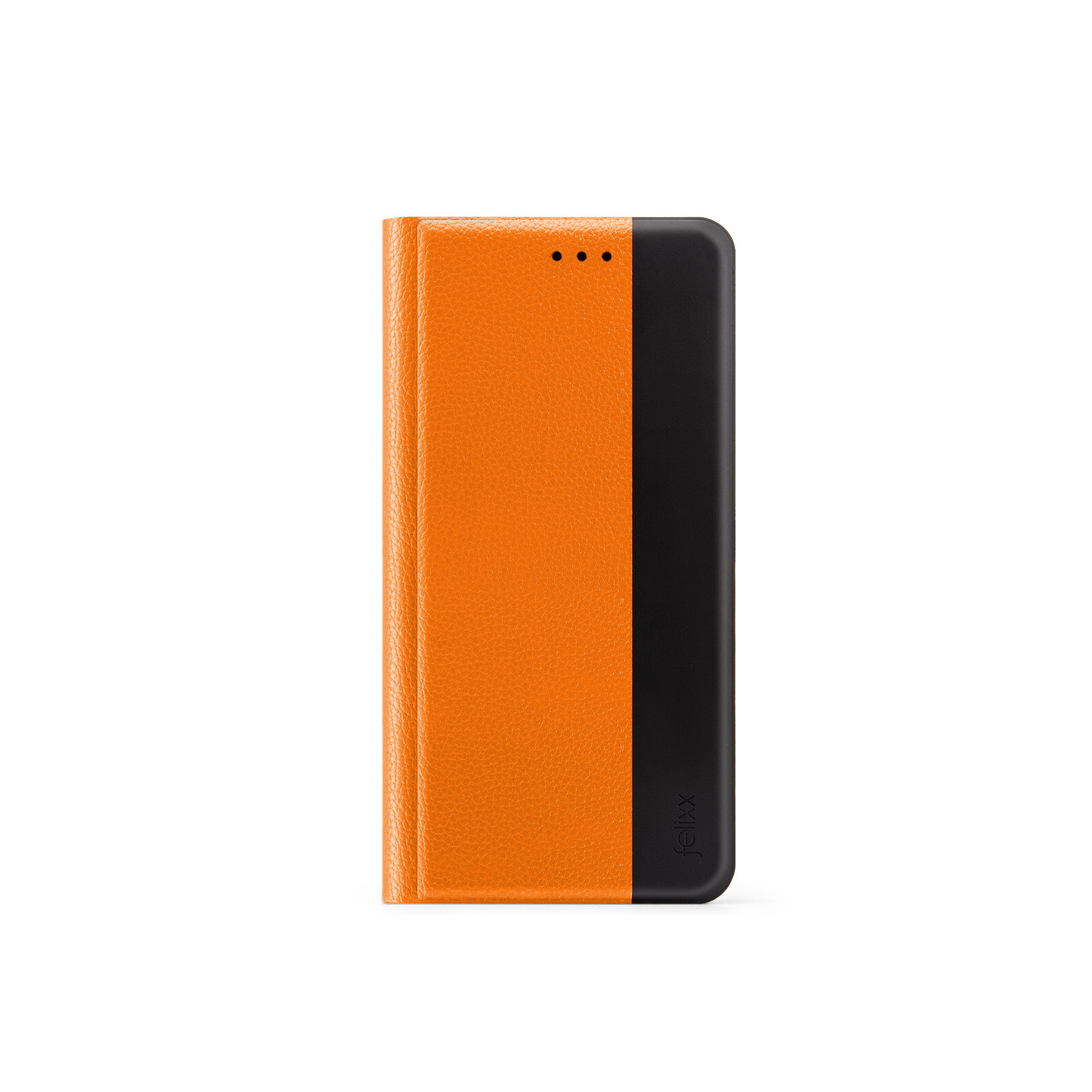 felixx Premium Book Case Venezia orange mit Standfunktion und Innenfach für Samsung Galaxy A15