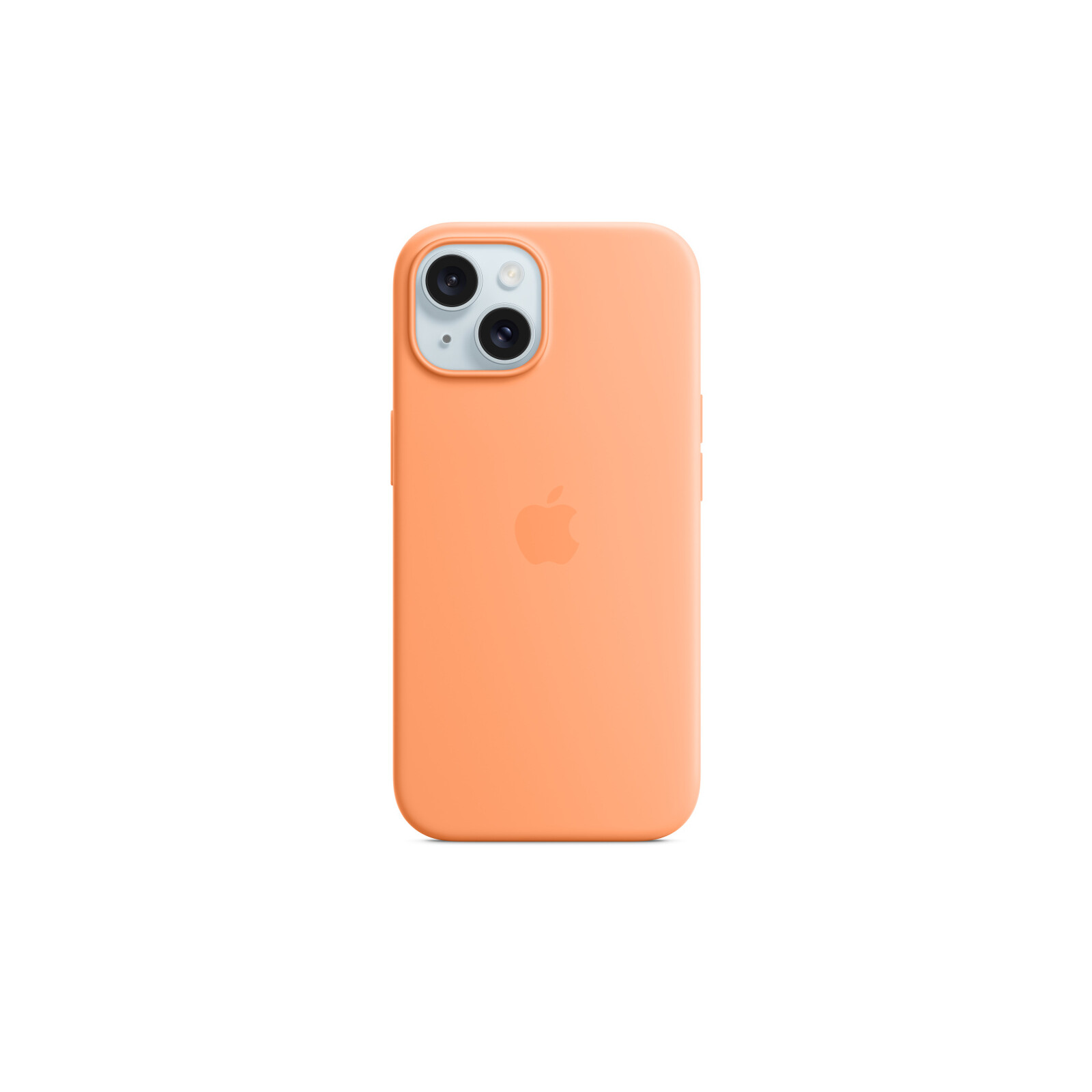 Apple iPhone 15 Silikon Case mit MagSafe orange sorbet