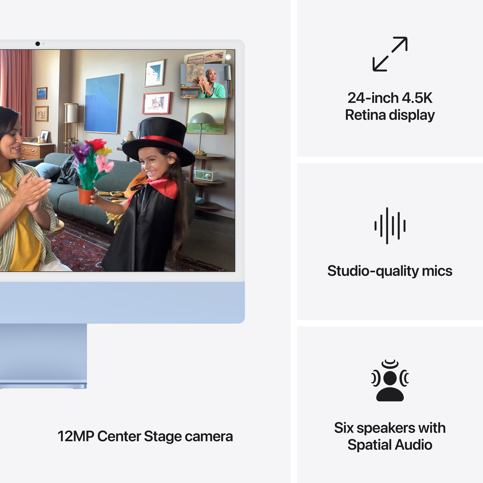 Apple iMac 24"  4.5K/M4/10CPU/10GPU/24GB/512GB, blau