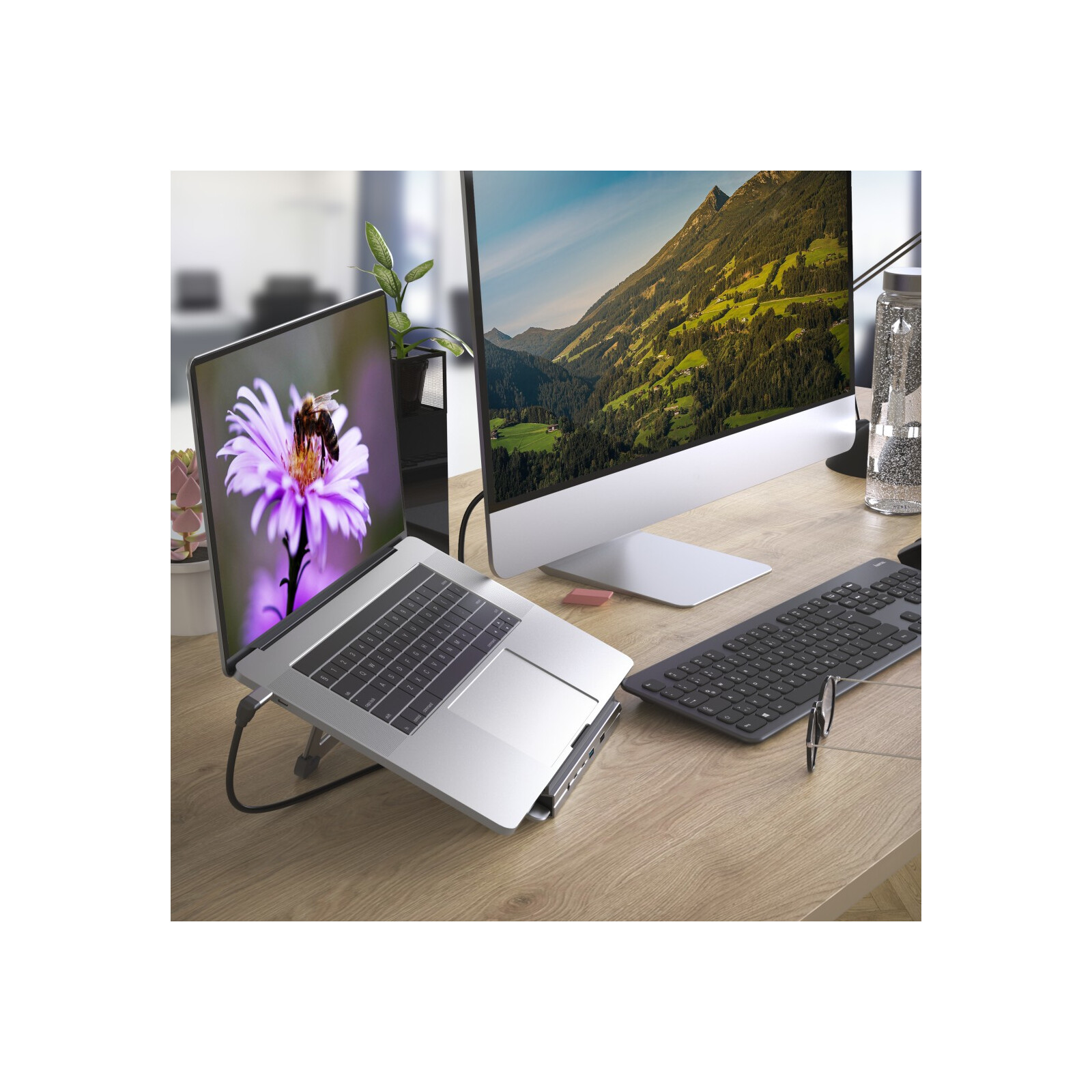 Hama USB-C Docking Station Connect2Office Stand 12 Ports