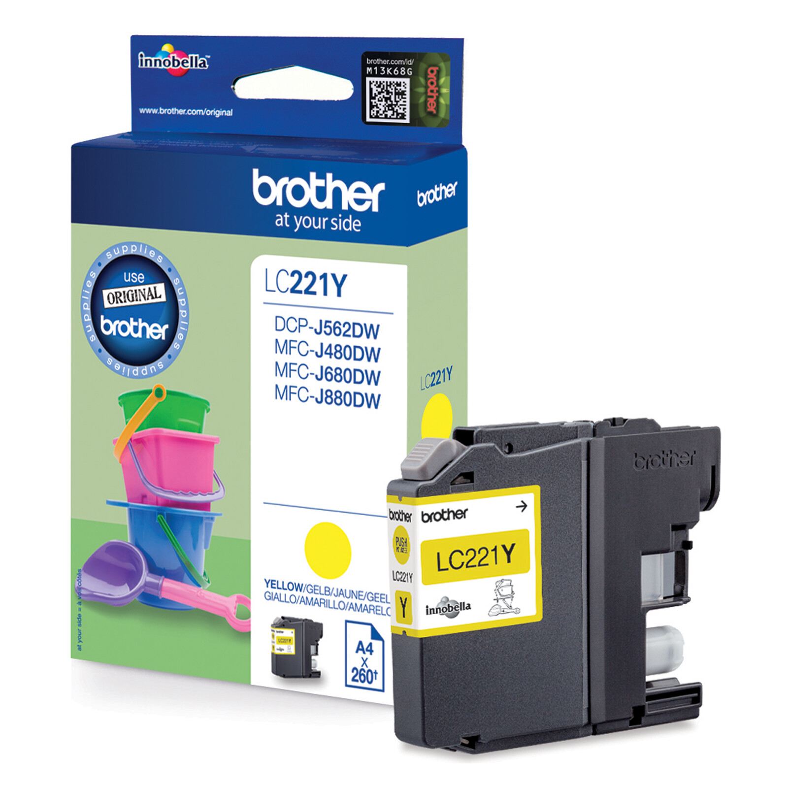 Brother LC221Y Tinte yellow