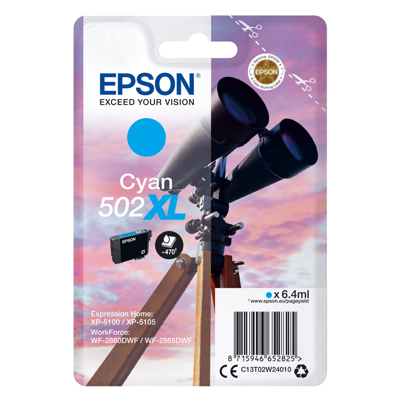 Epson 502XL Tinte Cyan 6,4ml