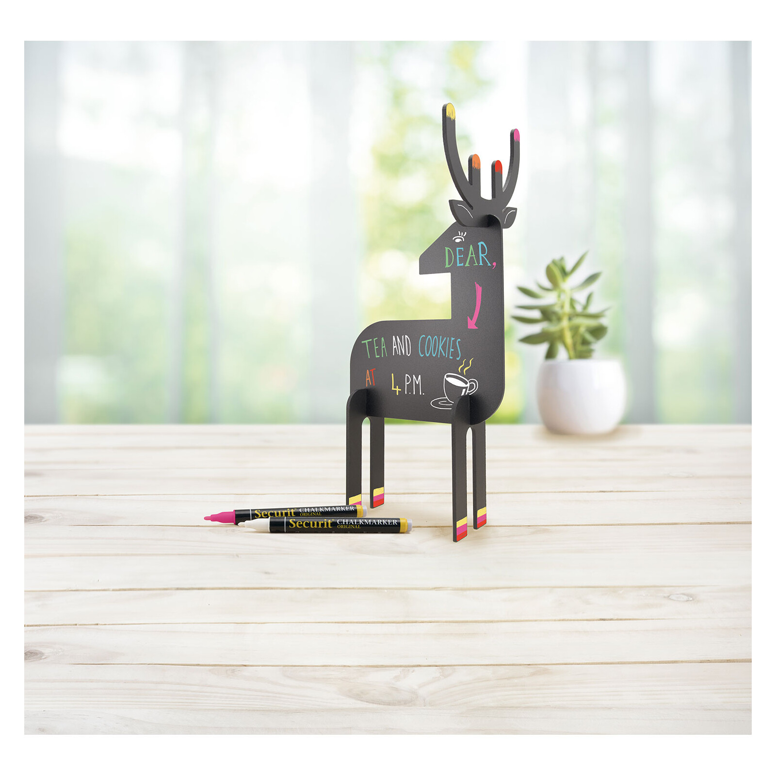 Securit 3-D Tier Reh Schwarz