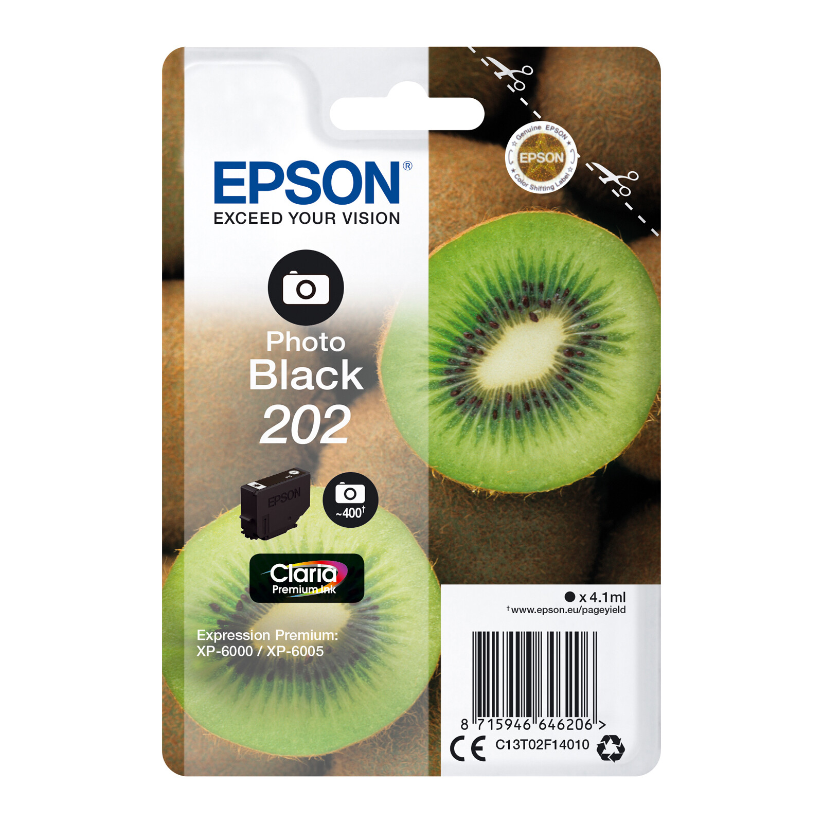 Epson 202 T02F1 Tinte Photo Black 4,1ml