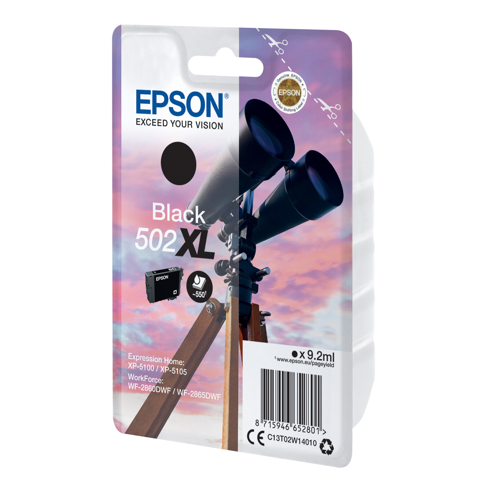 Epson 502XL Tinte Black 9,2ml
