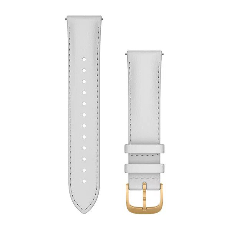 Garmin Uhrenarmband Vivomove 20mm Leder weiß geprägt