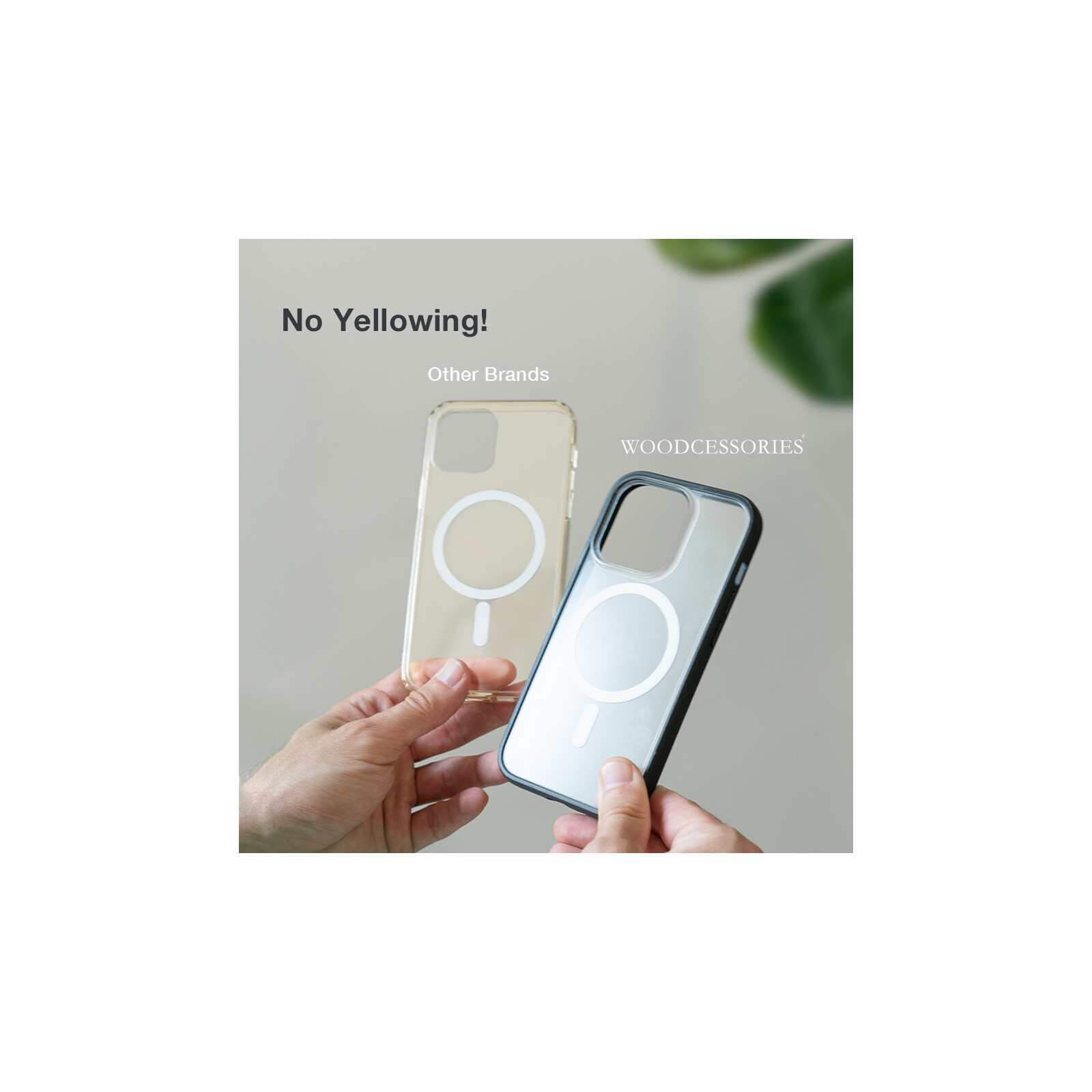 Woodcessories Clear Case iPhone 14 schwarz