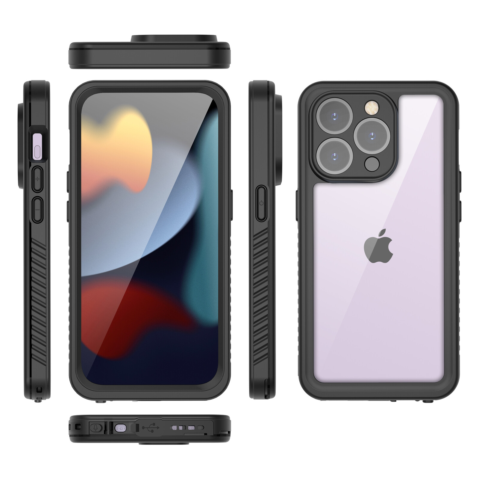 felixx IP68 Waterproof case Black - Apple iPhone 15 Pro Max