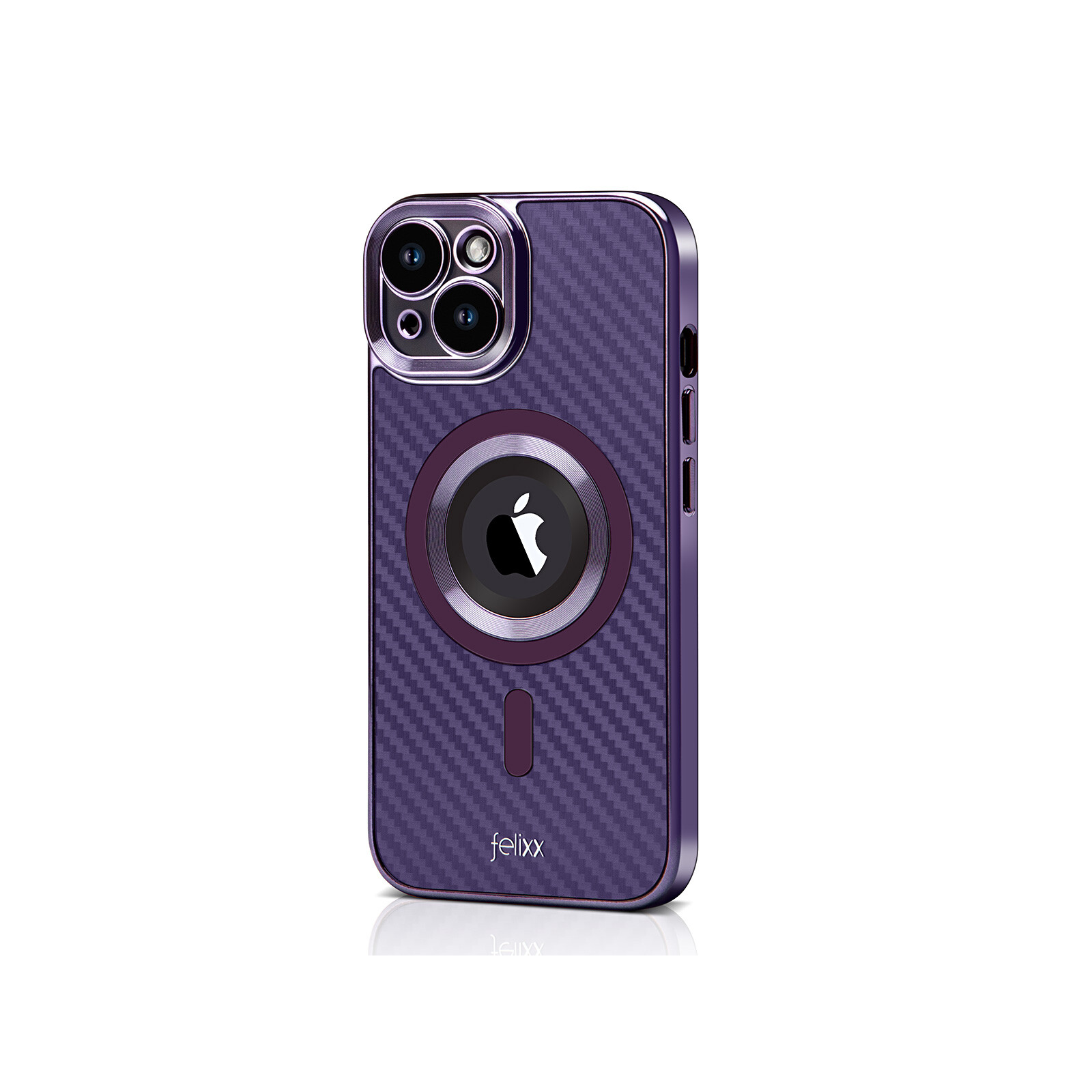 Felixx Back Carbon App iPhone 15 purple