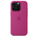 Apple iPhone 16 Pro Silikon Case mit Magsafe fuchsia 