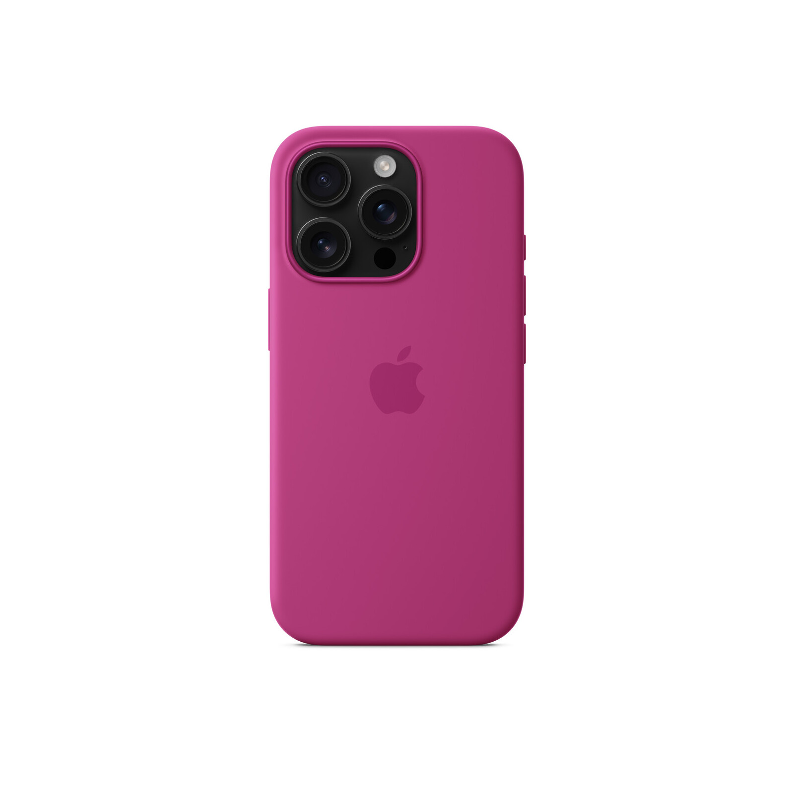Apple iPhone 16 Pro Silikon Case mit Magsafe fuchsia 