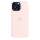Apple iPhone 15 Pro Max Silikon Case mit MagSafe light pink