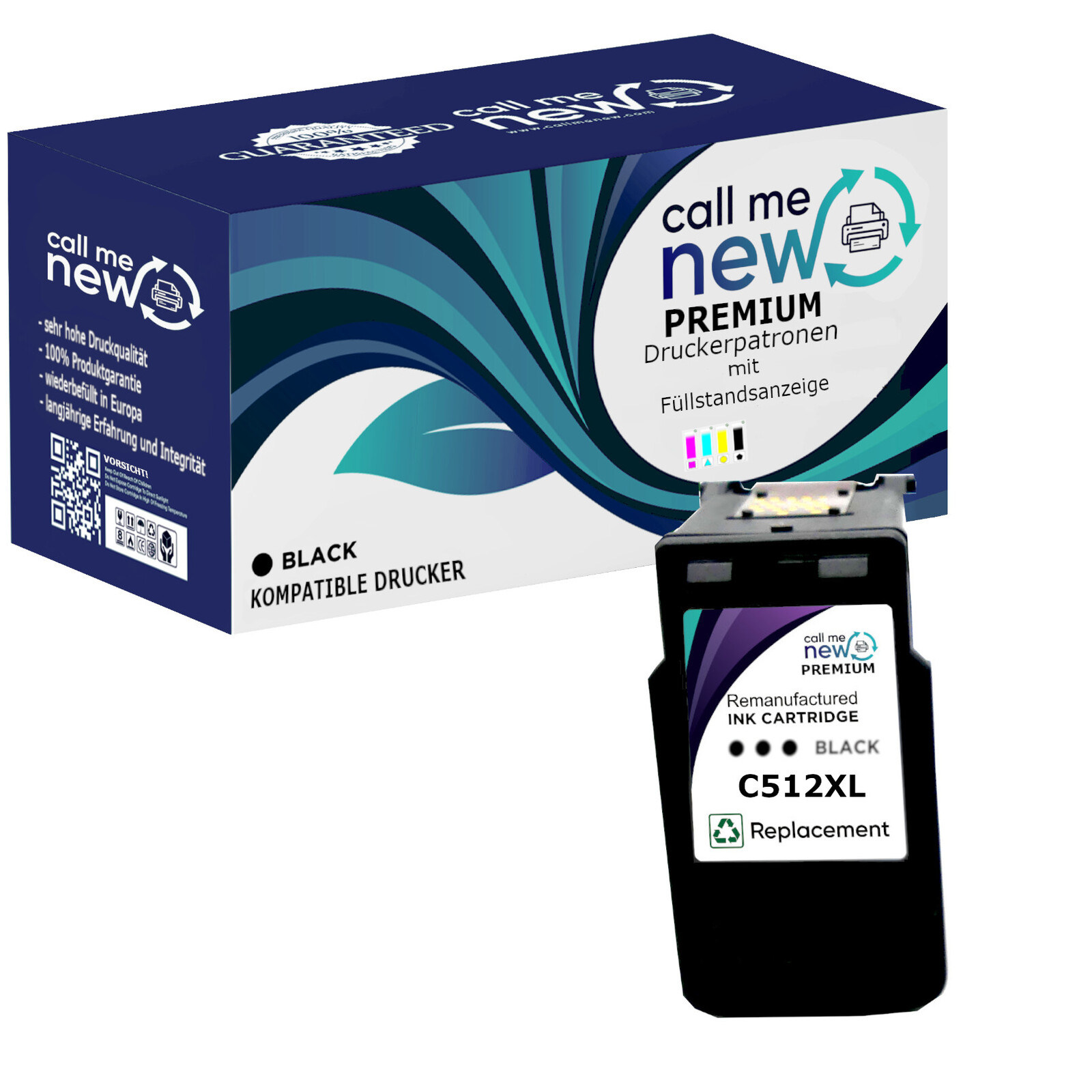 CMN Premium aufber. Tintenpatrone für Canon PG-512 schwarz