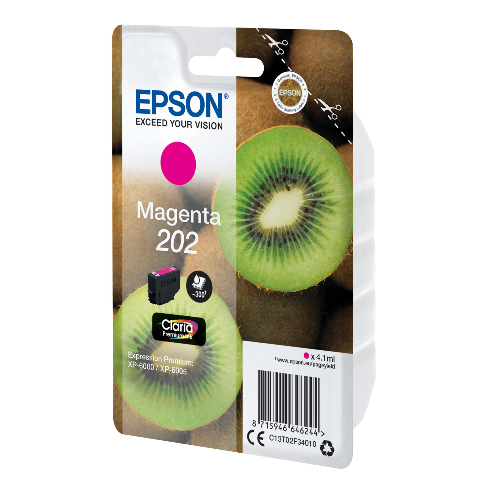 Epson 202 T02F3 Tinte Magenta 4,1ml