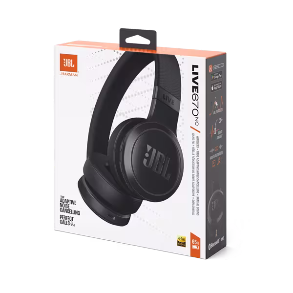 JBL Live 670NC On-Ear Bluetooth Kopfh&ouml;rer, schwarz